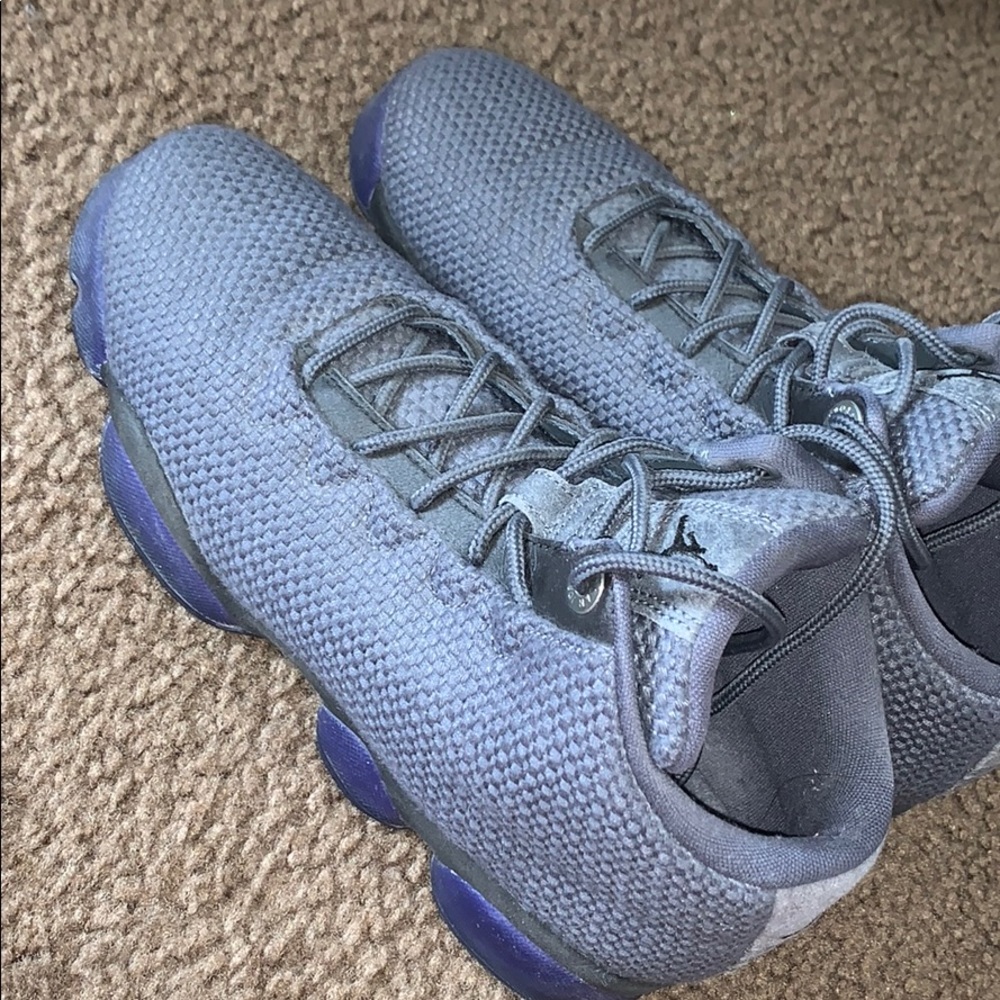Knit grey and purple Jordan’s